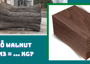 1m3 gỗ óc chó nặng bao nhiêu kg?
